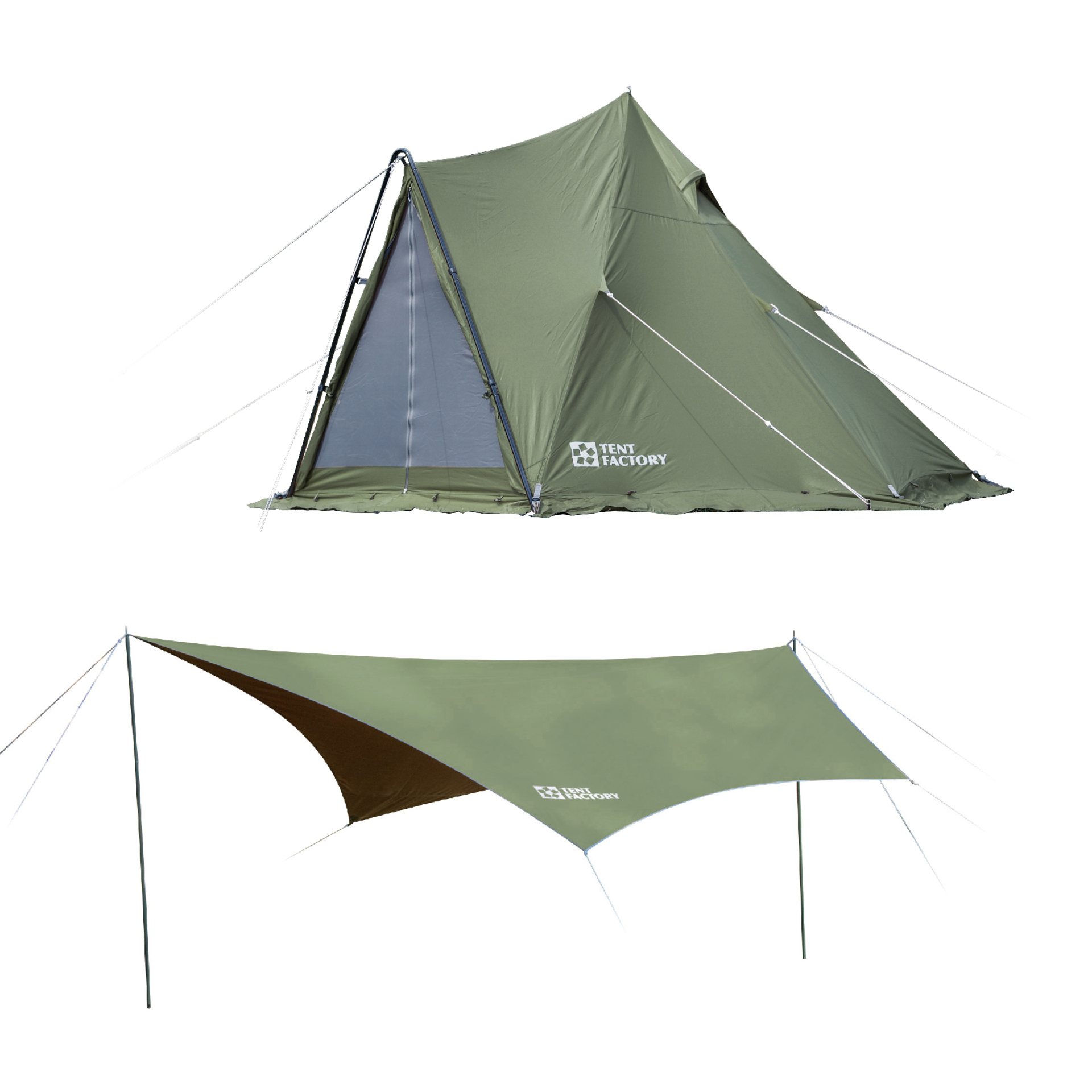 Hi-TCワンポールテント180V・ウィングタープ　コンビネーションセット MG