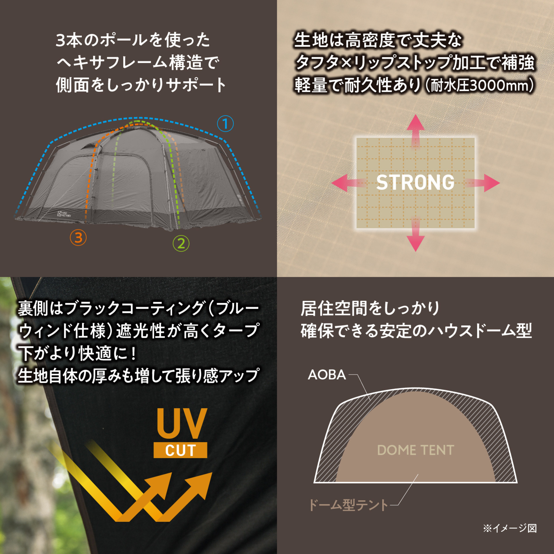 2Rスクリーンテント ブルーウィンドアオバ(BW青葉)