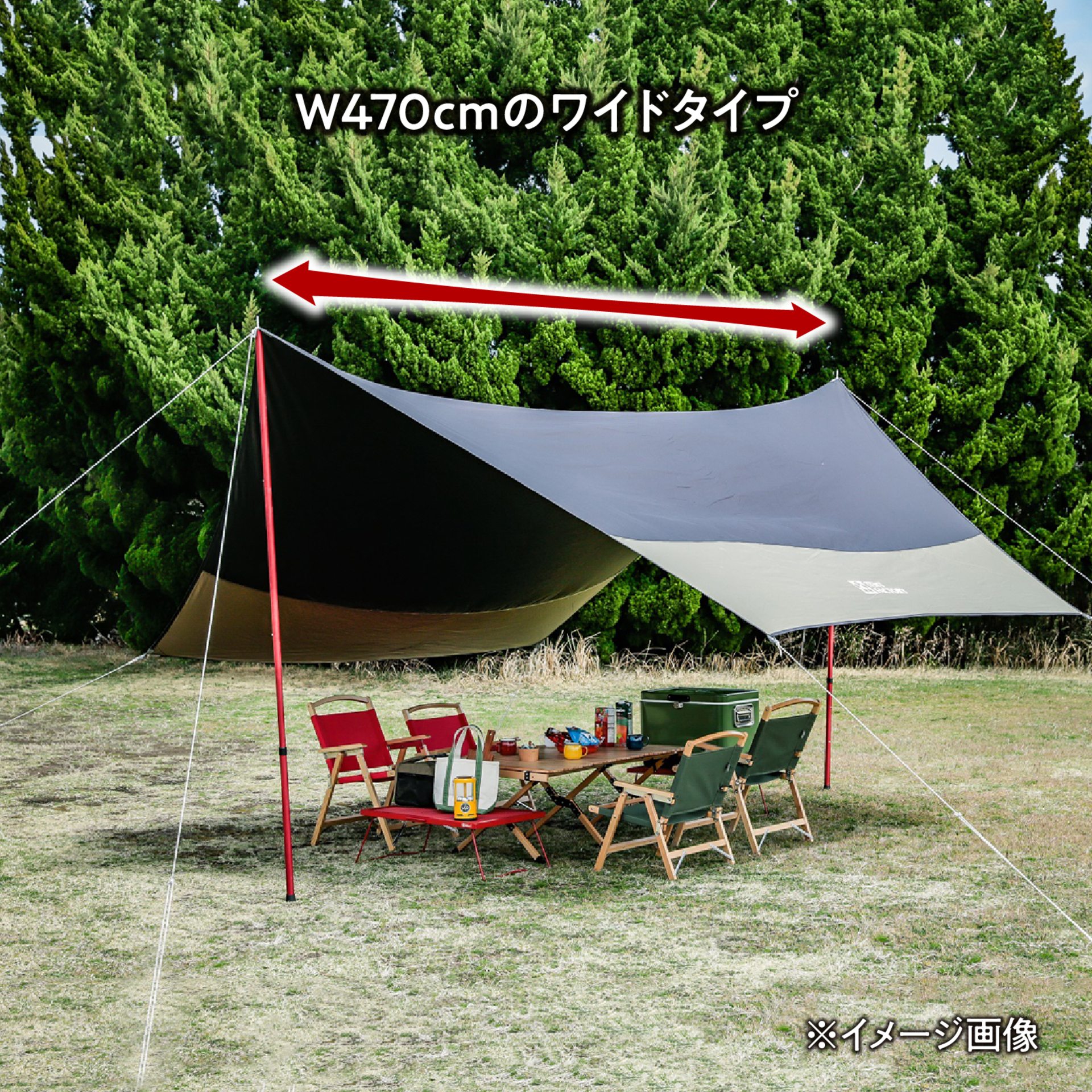 Hi-TC ワイドヘキサゴン タープ470  バイカラー